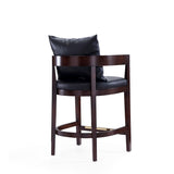 Ritz Counter Stool in Black and Dark Walnut CS006-BK Manhattan Comfort