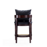 Ritz Counter Stool in Black and Dark Walnut CS006-BK Manhattan Comfort