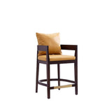 Manhattan Comfort Ritz Mid-Century Modern Counter Stool Camal and Dark Walnut CS006-CL