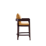 Manhattan Comfort Ritz Mid-Century Modern Counter Stool Camal and Dark Walnut CS006-CL