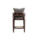 Manhattan Comfort Ritz Mid-Century Modern Counter Stool Grey and Dark Walnut CS006-GY