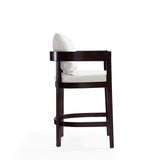 Ritz Counter Stool in Ivory and Dark Walnut CS006-IV Manhattan Comfort