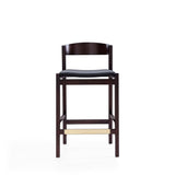 Klismos Counter Stool in Black and Dark Walnut CS007-BK Manhattan Comfort