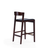 Klismos Counter Stool in Black and Dark Walnut CS007-BK Manhattan Comfort