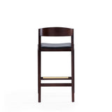 Klismos Counter Stool in Black and Dark Walnut CS007-BK Manhattan Comfort