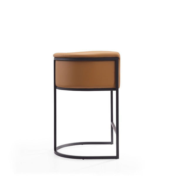 Cosmopolitan Counter Stool in Camel and Black CS008-CL Manhattan Comfort