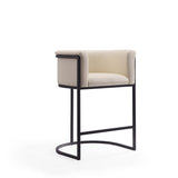 Cosmopolitan Counter Stool in Cream and Black CS008-CR Manhattan Comfort