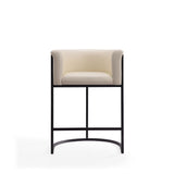 Cosmopolitan Counter Stool in Cream and Black CS008-CR Manhattan Comfort