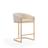 Louvre Counter Stool in Cream and Titanium Gold CS009-CR Manhattan Comfort