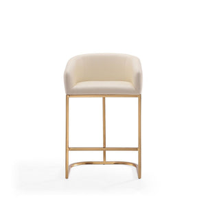 Louvre Counter Stool in Cream and Titanium Gold CS009-CR Manhattan Comfort