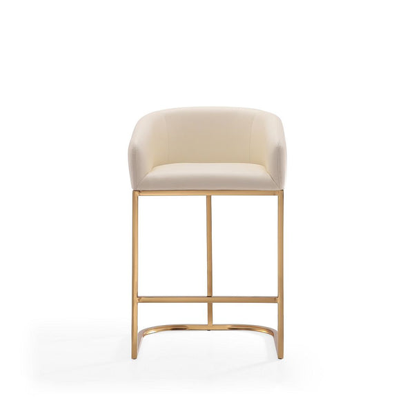 Louvre Counter Stool in Cream and Titanium Gold CS009-CR Manhattan Comfort