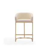 Louvre Counter Stool in Cream and Titanium Gold CS009-CR Manhattan Comfort