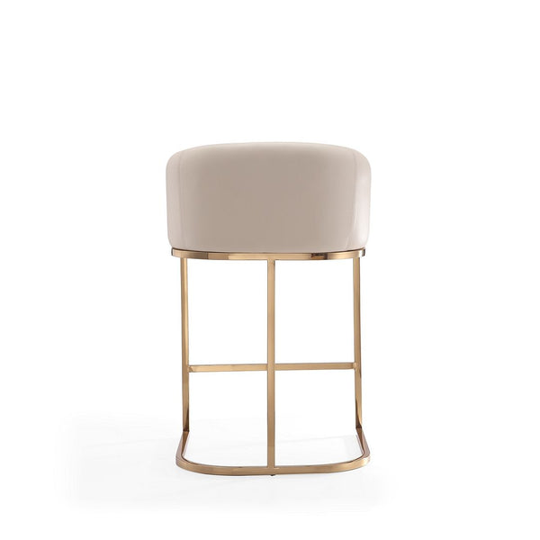 Louvre Counter Stool in Cream and Titanium Gold CS009-CR Manhattan Comfort