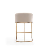 Louvre Counter Stool in Cream and Titanium Gold CS009-CR Manhattan Comfort