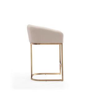 Louvre Counter Stool in Cream and Titanium Gold CS009-CR Manhattan Comfort