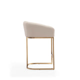 Louvre Counter Stool in Cream and Titanium Gold CS009-CR Manhattan Comfort