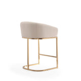 Louvre Counter Stool in Cream and Titanium Gold CS009-CR Manhattan Comfort