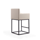 Ambassador Counter Stool in Cream and Black CS010-CR Manhattan Comfort