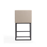 Ambassador Counter Stool in Cream and Black CS010-CR Manhattan Comfort