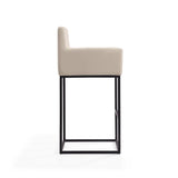 Ambassador Counter Stool in Cream and Black CS010-CR Manhattan Comfort