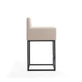 Ambassador Counter Stool in Cream and Black CS010-CR Manhattan Comfort