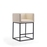 Embassy Counter Stool in Cream and Black CS011-CR Manhattan Comfort