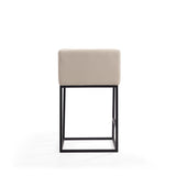 Embassy Counter Stool in Cream and Black CS011-CR Manhattan Comfort