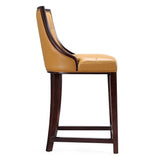 Fifth Ave Counter Stool in Camel and Dark Walnut CS012-CL Manhattan Comfort