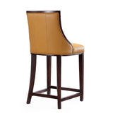 Fifth Ave Counter Stool in Camel and Dark Walnut CS012-CL Manhattan Comfort