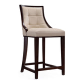 Fifth Ave Counter Stool in Cream and Dark Walnut CS012-CR Manhattan Comfort