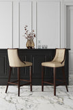 Fifth Ave Counter Stool in Cream and Dark Walnut CS012-CR Manhattan Comfort