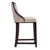 Fifth Ave Counter Stool in Cream and Dark Walnut CS012-CR Manhattan Comfort