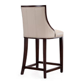 Fifth Ave Counter Stool in Cream and Dark Walnut CS012-CR Manhattan Comfort