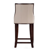 Fifth Ave Counter Stool in Cream and Dark Walnut CS012-CR Manhattan Comfort