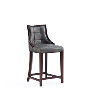 Fifth Avenue Faux Leather Counter Stool in Pebble Grey CS012-PE Manhattan Comfort