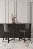 Fifth Avenue Faux Leather Counter Stool in Pebble Grey CS012-PE Manhattan Comfort