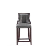 Fifth Avenue Faux Leather Counter Stool in Pebble Grey CS012-PE Manhattan Comfort