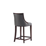 Fifth Avenue Faux Leather Counter Stool in Pebble Grey CS012-PE Manhattan Comfort