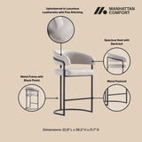 Augusta Counter Stool in Light Grey CS018-LG Manhattan Comfort