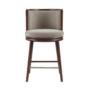 Manhattan Comfort Evalyn Exquisite Textured Chenille Counter Stool With Elegant Beech Wood Frame And Comfort Design Dove Beech Wood Cs021-do