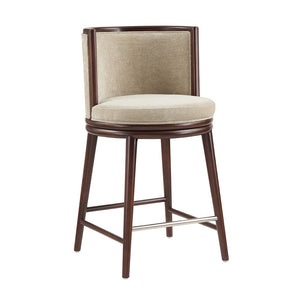 Manhattan Comfort Evalyn Exquisite Textured Chenille Counter Stool With Elegant Beech Wood Frame And Comfort Design Natural Beech Wood Cs021-na