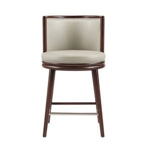 Manhattan Comfort Evalyn Exquisite Textured Chenille Counter Stool With Elegant Beech Wood Frame And Comfort Design Stone Beech Wood Cs021-st
