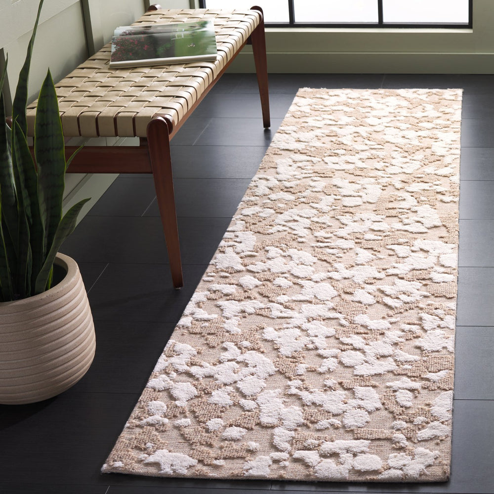 Safavieh Casablanca Modern Handcrafted Area Rug - Durable Wool Blend, Low Profile Design For Stylish Spaces Beige ,Ivory 90% Wool,10% Polyester Csb125b-6