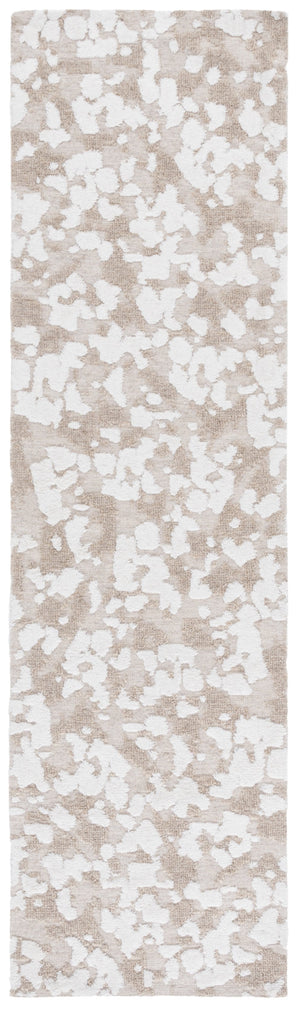 Safavieh Casablanca Modern Runner Rug - Elegant Abstract Design For Hallways, Luxurious Wool Blend Comfort Beige ,Ivory 90% Wool,10% Polyester Csb125b-28