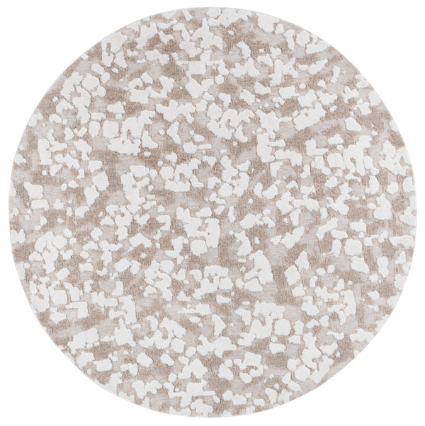 Safavieh Casablanca Modern Handcrafted Area Rug - Durable Wool Blend, Low Profile Design For Stylish Spaces Beige ,Ivory 90% Wool,10% Polyester Csb125b-6