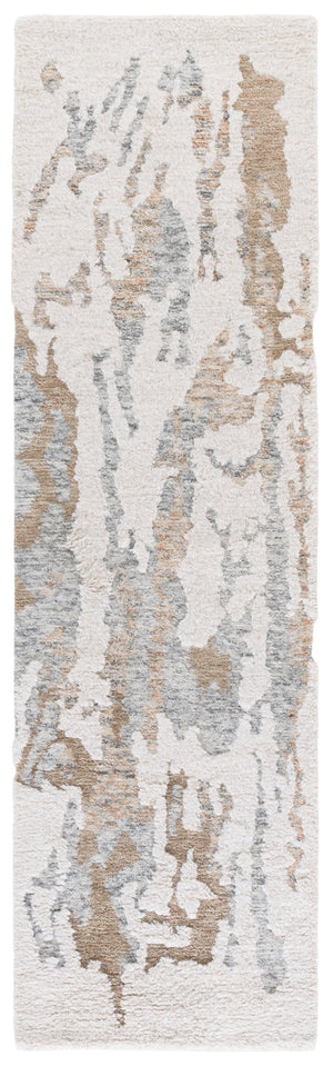 Safavieh Casablanca Handcrafted Wool Pile Rug – Modern Abstract Design For Cozy Living Spaces And Offices Ivory ,Brown Wool Pile Csb438a-4