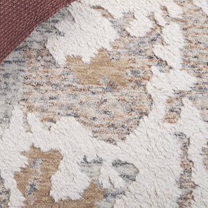 Safavieh Casablanca Handcrafted Wool Pile Rug – Modern Abstract Design For Cozy Living Spaces And Offices Ivory ,Brown Wool Pile Csb438a-4