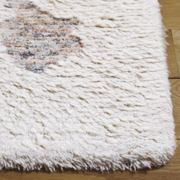 Safavieh Casablanca Handcrafted Wool Pile Rug – Modern Abstract Design For Cozy Living Spaces And Offices Ivory ,Brown Wool Pile Csb438a-4