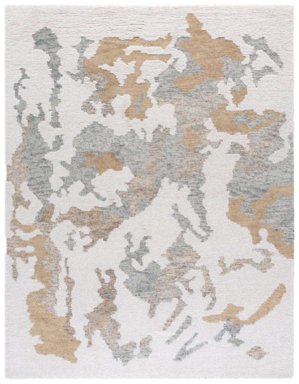 Safavieh Casablanca Hand-tufted Wool Pile Runner Rug - Modern Design For Hallways & Elegant Spaces Ivory ,Brown Wool Pile Csb438a-8