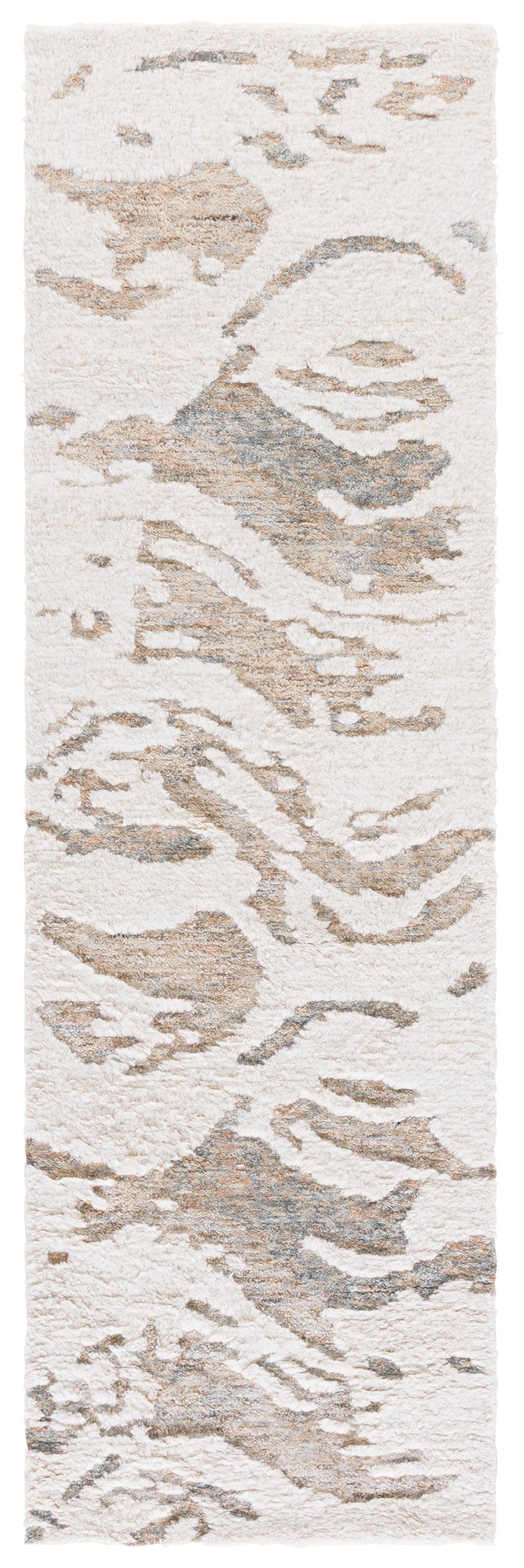 Safavieh Casablanca Luxurious Hand-tufted Area Rug In Soft Hues, Perfect For Modern Interiors And Comfort Ivory ,Brown Wool Pile Csb440a-4